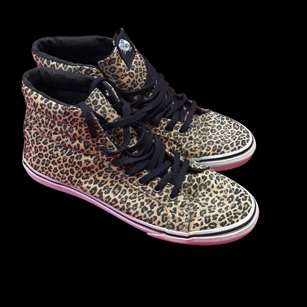 Vans Off The Wall Leopard SK8-Hi Slim Sneaker 8.5 - Picture 7 of 11
